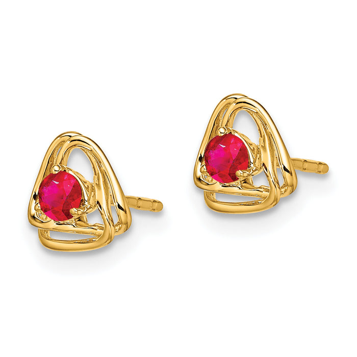 14k Amethyst Post Earrings-EM7395-AM-Y
