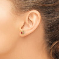 14k Amethyst Post Earrings-EM7395-AM-Y