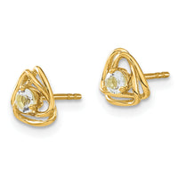 14k Aquamarine Post Earrings-EM7395-AQ-Y