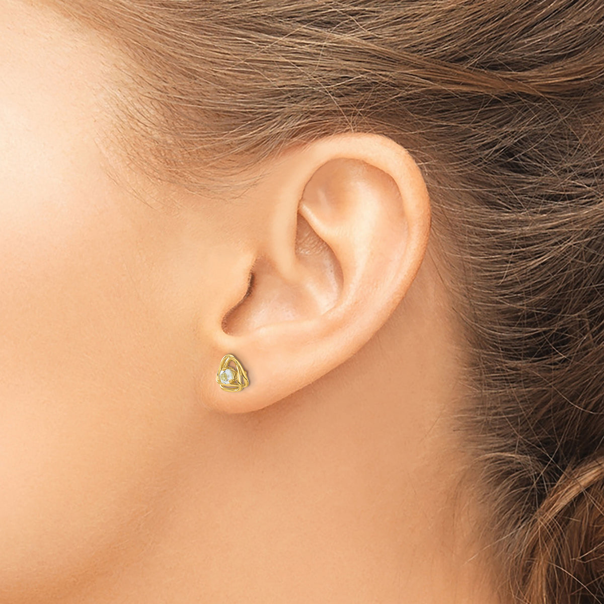 14k Aquamarine Post Earrings-EM7395-AQ-Y