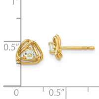14k Aquamarine Post Earrings-EM7395-AQ-Y