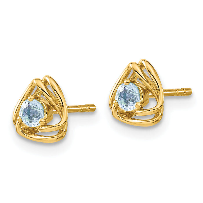14k Blue Topaz Post Earrings-EM7395-BT-Y