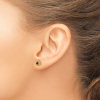 14k Garnet Post Earrings-EM7395-GA-Y