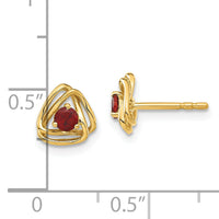 14k Garnet Post Earrings-EM7395-GA-Y