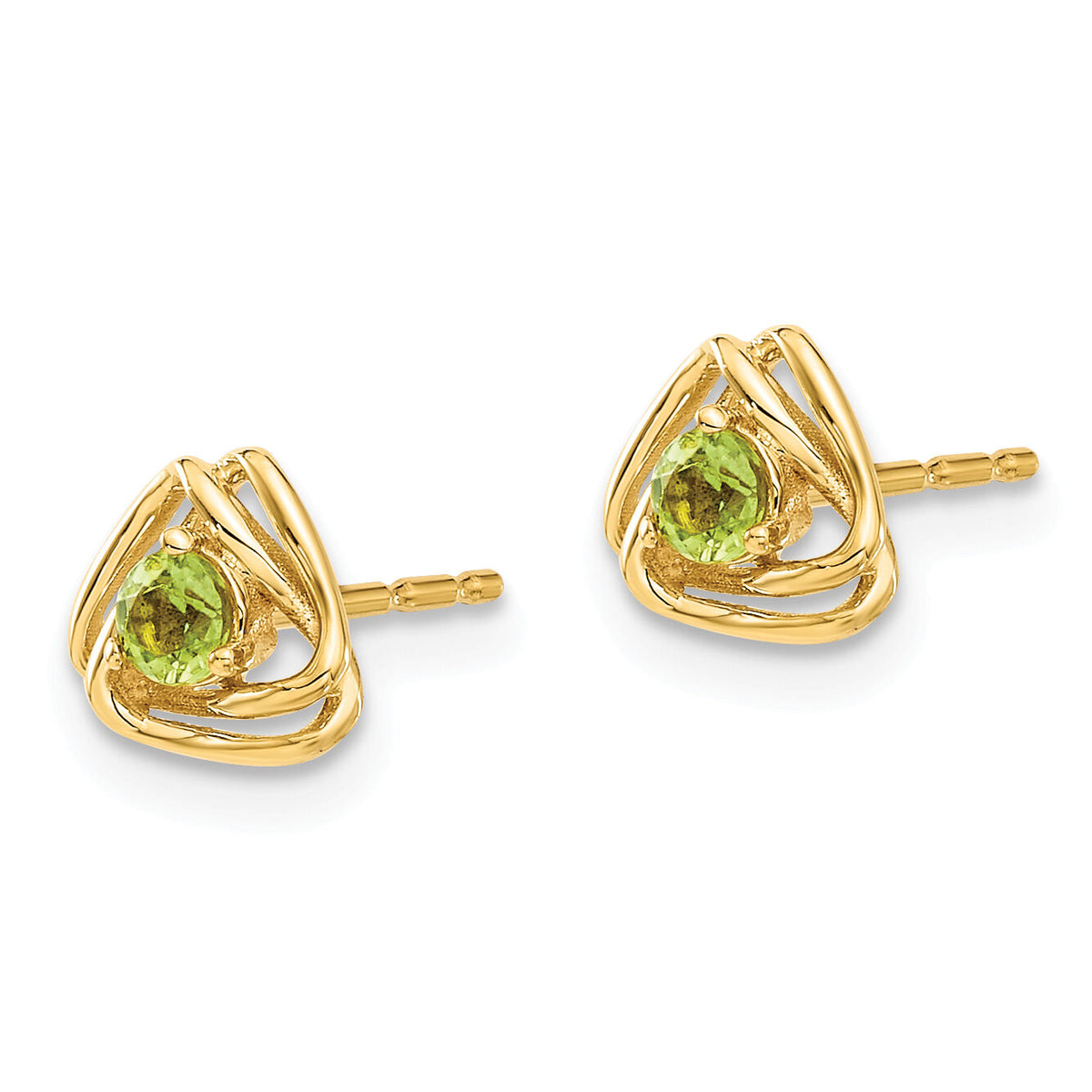 14k Peridot Post Earrings-EM7395-PE-Y