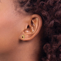 14k Rhodolite Garnet Post Earrings-EM7395-RG-Y