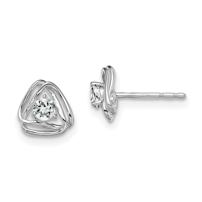 14k White Gold White Topaz Post Earrings-EM7395-WT-W