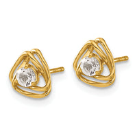 14k White Topaz Post Earrings-EM7395-WT-Y