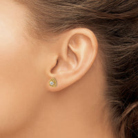 14k White Topaz Post Earrings-EM7395-WT-Y