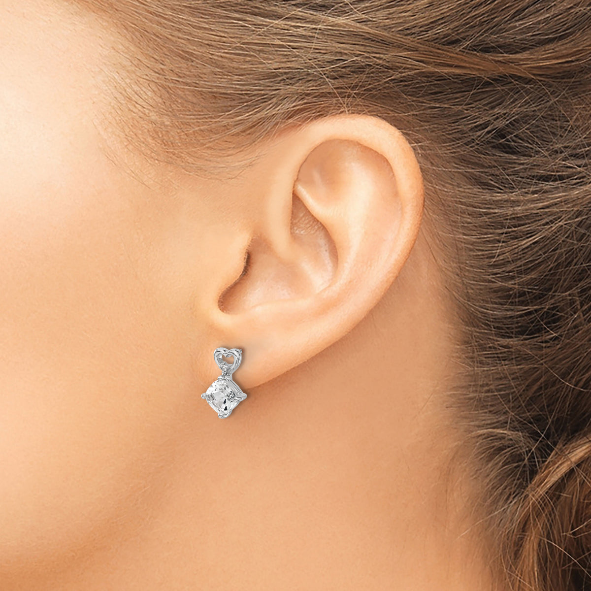14k White Gold White Topaz and Diamond Heart Earrings-EM7399-WT-002-WA