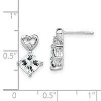 14k White Gold White Topaz and Diamond Heart Earrings-EM7399-WT-002-WA