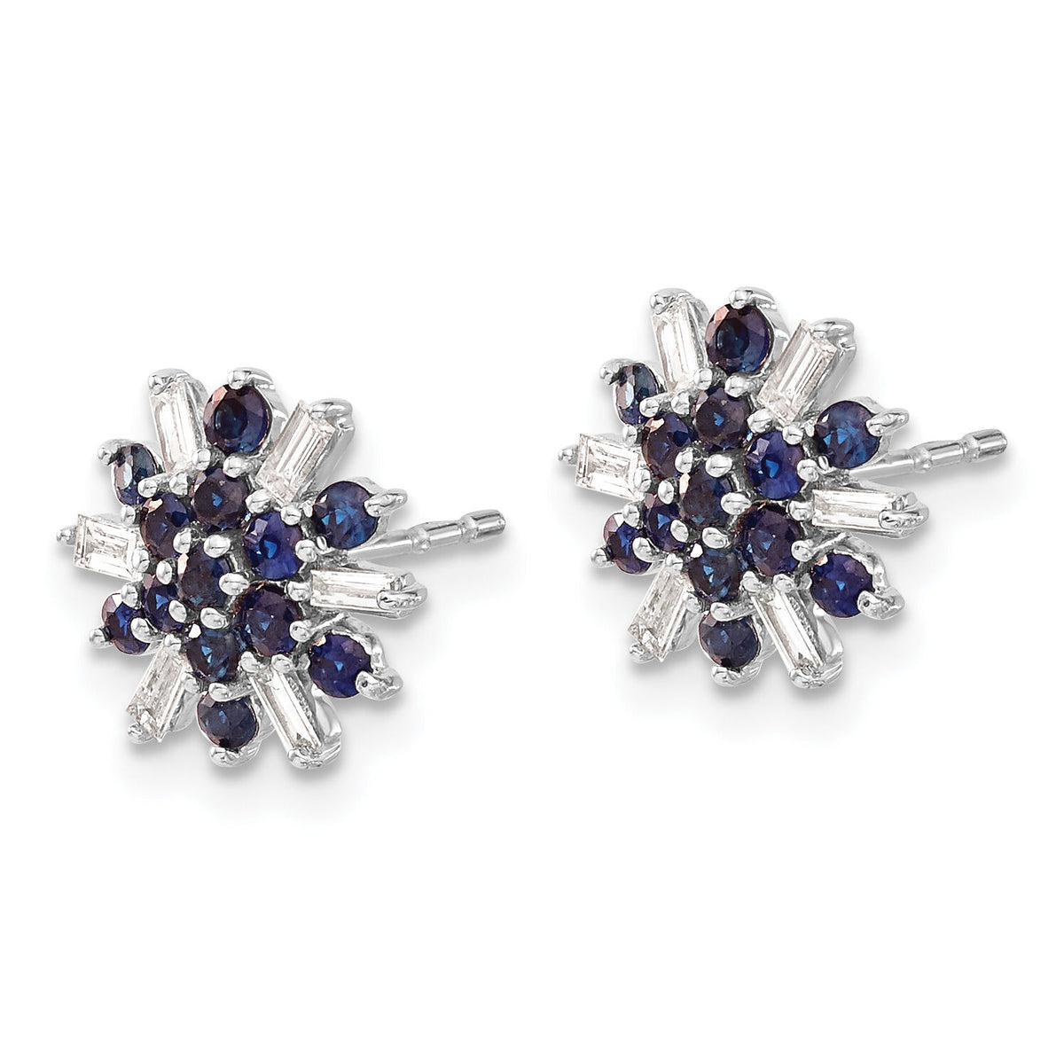 14k White Gold Sapphire and Diamond Earrings-EM7454-SA-18-WA