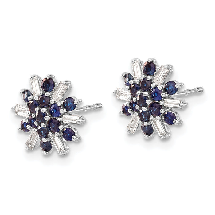 14k White Gold Sapphire and Diamond Earrings-EM7454-SA-18-WA