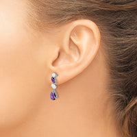 14k White Gold Amethyst and Opal Dangle Earrings-EM7458-AM/OP-W