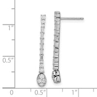 14k White Gold Polished Diamond Drop Post Earrings-EM8383-050-WA