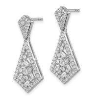 14k White Gold Polished Fancy Dangle Diamond Post Earring-EM8464-075-WA