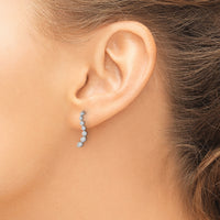 14k White Gold Graduating Diamond Post Earrings-EM8557-015-WA