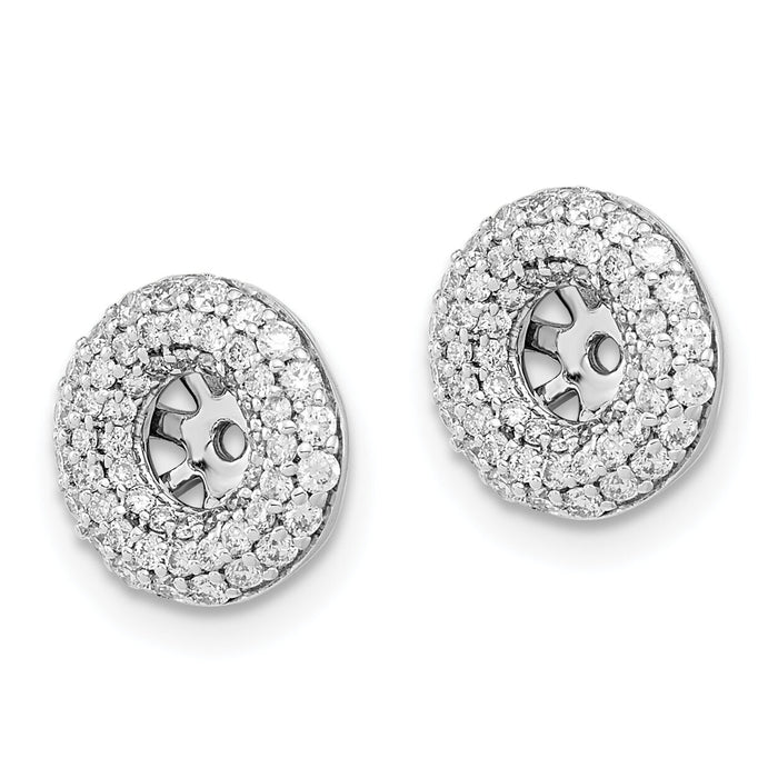 14k White Gold Diamond Earring Jackets-EM8575-050-WA