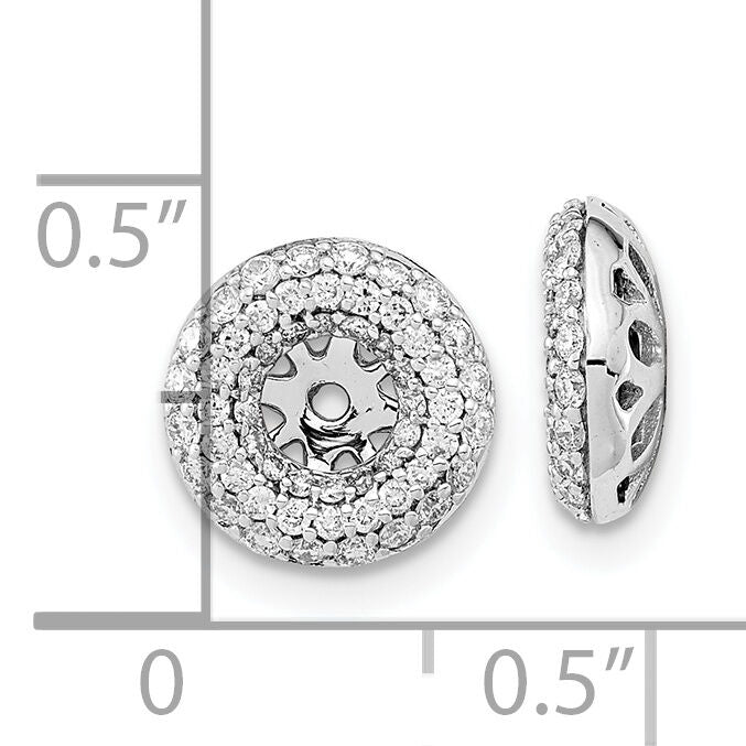 14k White Gold Diamond Earring Jackets-EM8575-050-WA