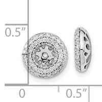 14k White Gold Diamond Earring Jackets-EM8575-050-WA