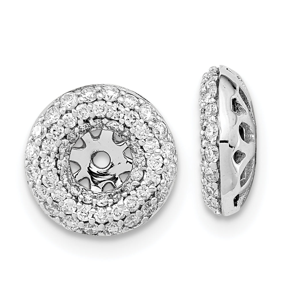 14k White Gold Diamond Earring Jackets-EM8575-050-WA