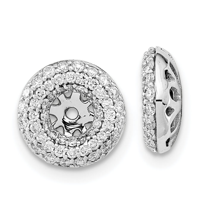 14k White Gold Diamond Earring Jackets-EM8575-050-WA