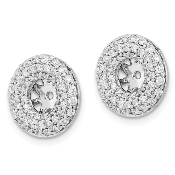 14k White Gold Diamond Earring Jackets-EM8575-080-WA