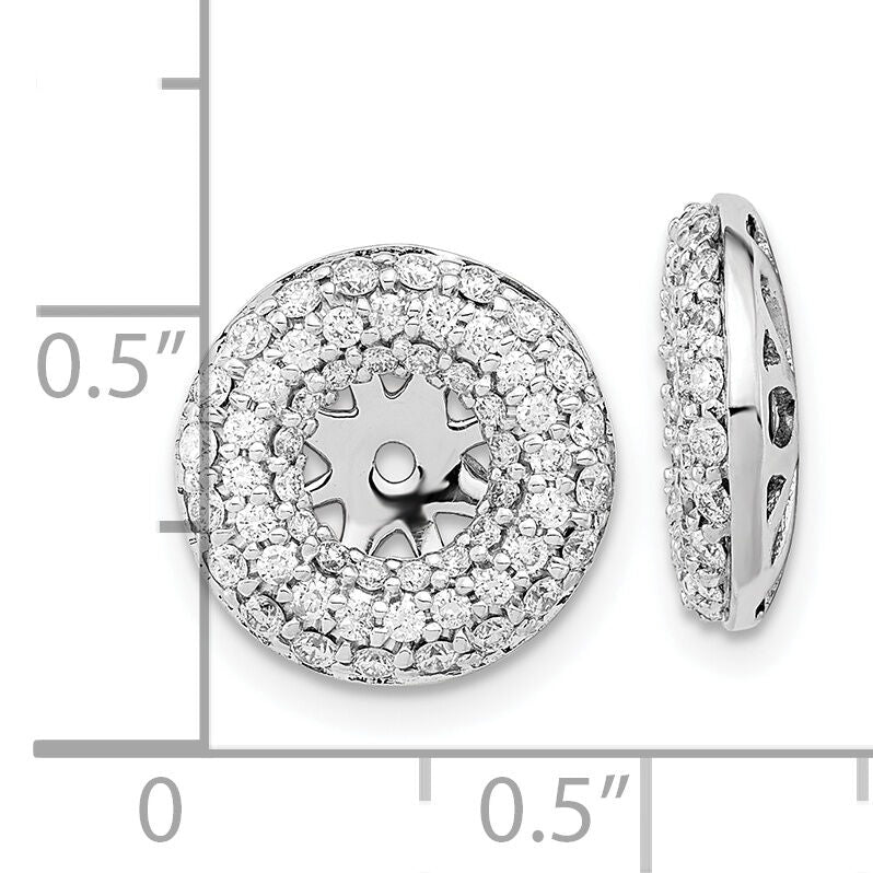 14k White Gold Diamond Earring Jackets-EM8575-080-WA