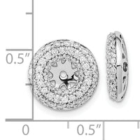 14k White Gold Diamond Earring Jackets-EM8575-080-WA