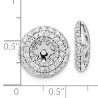 14k White Gold Diamond Earring Jackets-EM8575-165-WA