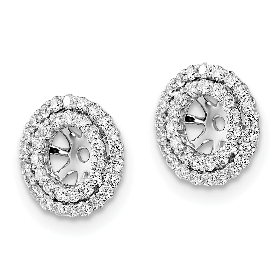 14k White Gold Diamond Earring Jackets-EM8576-037-WA