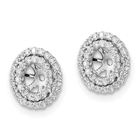 14k White Gold Diamond Earring Jackets-EM8576-037-WA