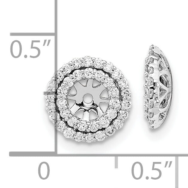 14k White Gold Diamond Earring Jackets-EM8576-037-WA