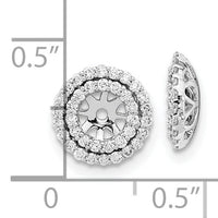 14k White Gold Diamond Earring Jackets-EM8576-037-WA