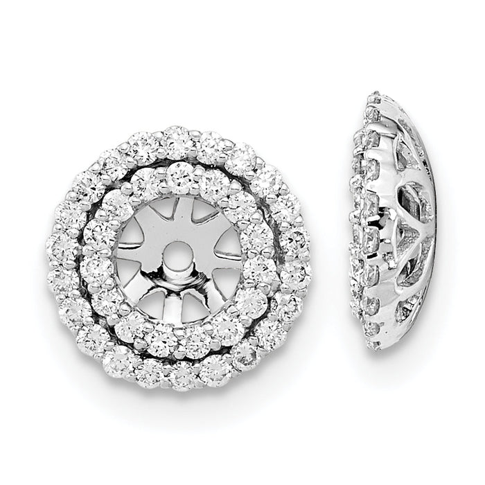 14k White Gold Diamond Earring Jackets-EM8576-037-WA