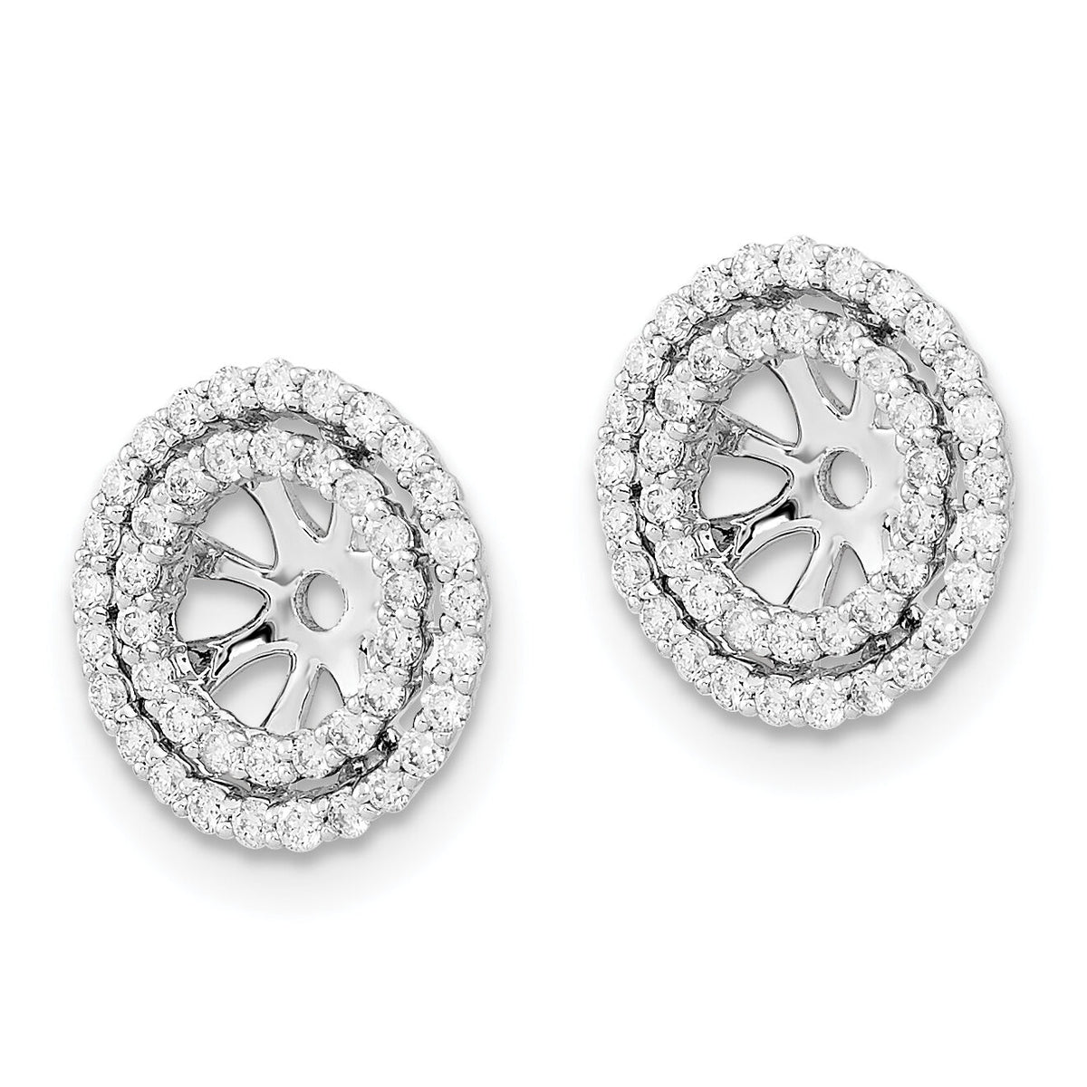 14k White Gold Diamond Earring Jackets-EM8576-045-WA