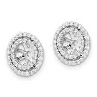 14k White Gold Diamond Earring Jackets-EM8576-045-WA