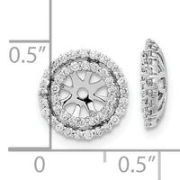 14k White Gold Diamond Earring Jackets-EM8576-045-WA