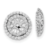 14k White Gold Diamond Earring Jackets-EM8576-045-WA