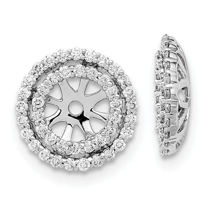 14k White Gold Diamond Earring Jackets-EM8576-045-WA