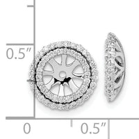 14k White Gold Diamond Earring Jackets-EM8576-050-WA