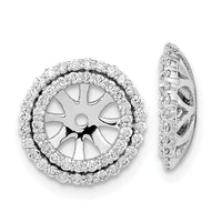 14k White Gold Diamond Earring Jackets-EM8576-050-WA