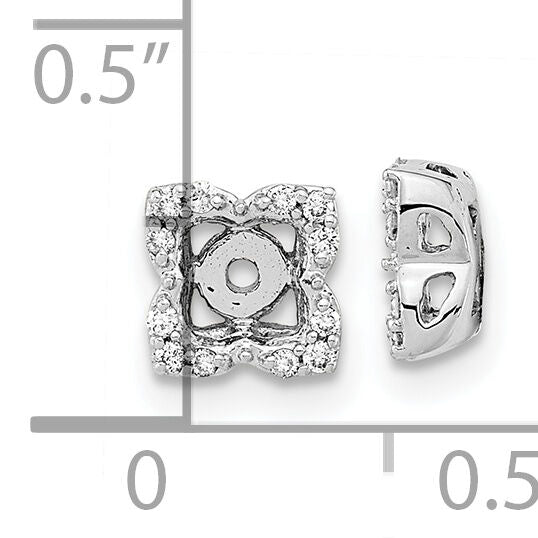 14k White Gold Diamond Earring Jackets-EM8577-010-WA