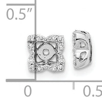 14k White Gold Diamond Earring Jackets-EM8577-010-WA
