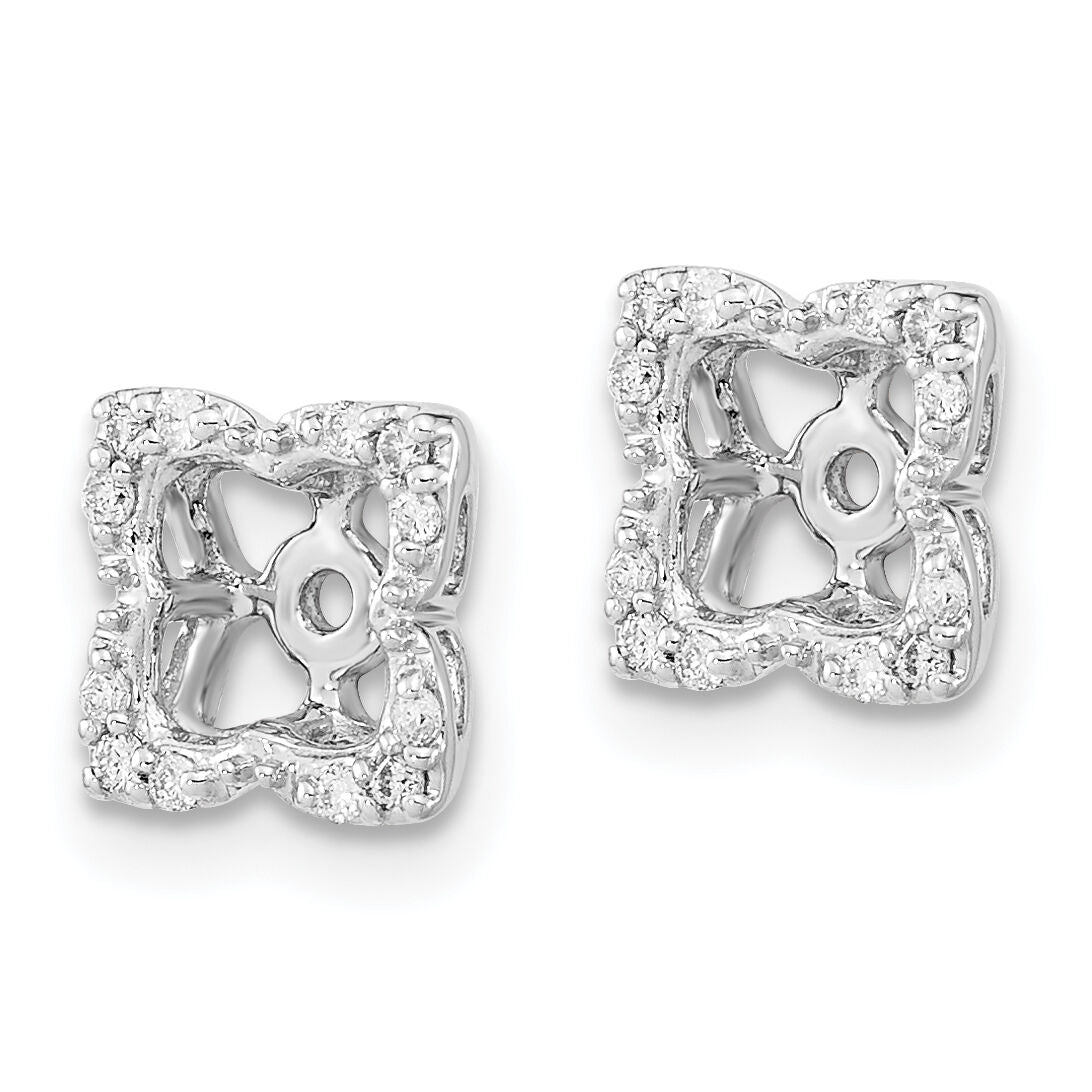 14k White Gold Diamond Earring Jackets-EM8577-012-WA