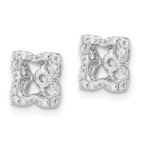 14k White Gold Diamond Earring Jackets-EM8577-012-WA