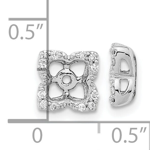 14k White Gold Diamond Earring Jackets-EM8577-012-WA