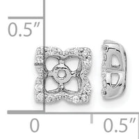 14k White Gold Diamond Earring Jackets-EM8577-012-WA