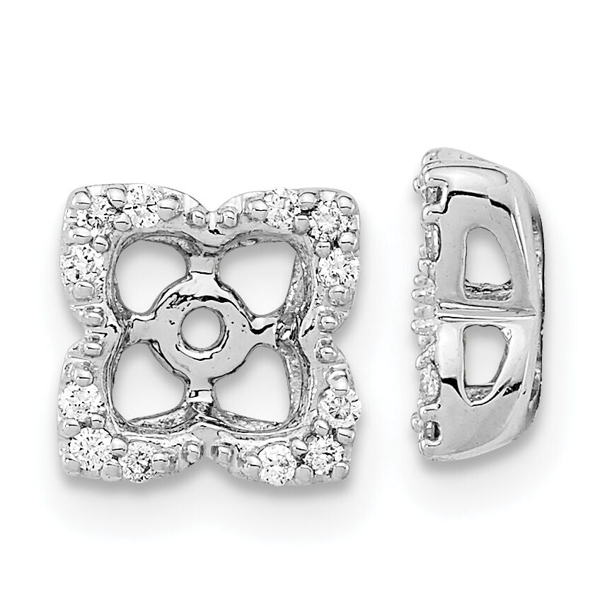 14k White Gold Diamond Earring Jackets-EM8577-012-WA