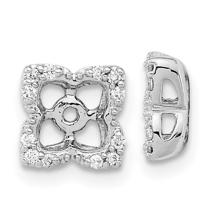 14k White Gold Diamond Earring Jackets-EM8577-012-WA